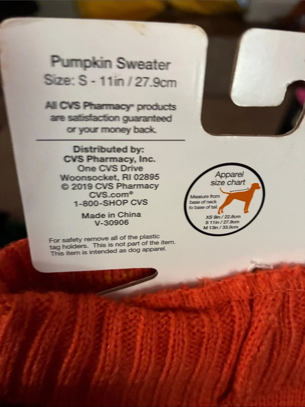 Orange Striped Pumpkin dog Costume Sweater